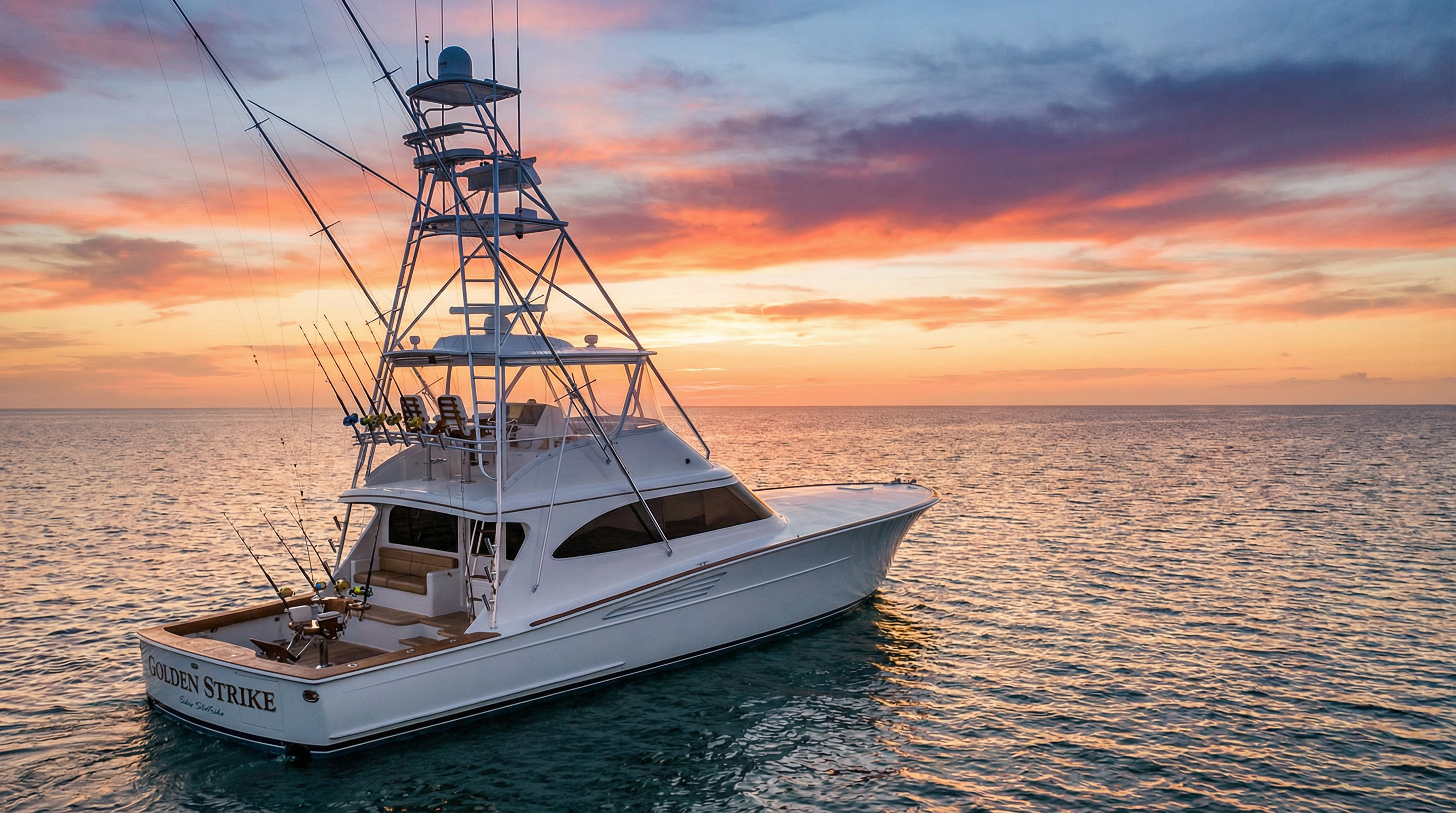 Sport Fishing Cruiser at Sunset